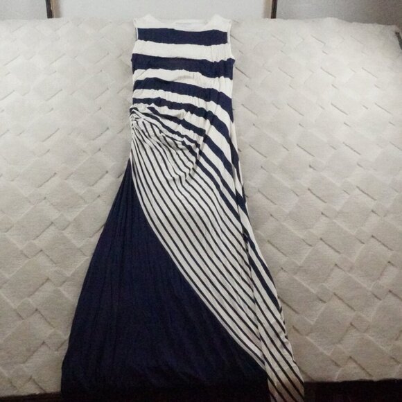 Soft Surroundings Vela Infinity Maxi Dress Striped Nautica Jersey Resortwear - Picture 2 of 12